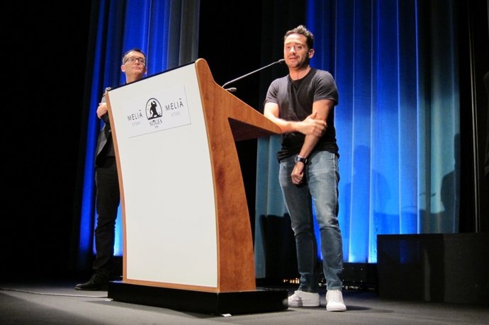 À.Sala (dtor.) y Juan Antonio Bayona en Sitges