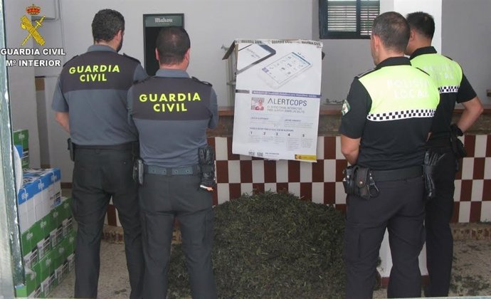Marihuana incautada en Ayamonte.