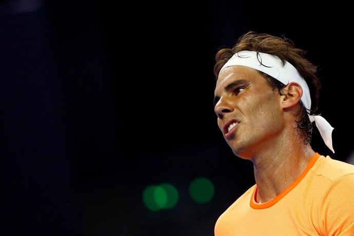 El tenista español Rafael Nadal en el Abierto de China