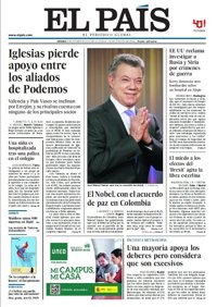 Las portadas de los periódicos de hoy, sábado 8 de octubre de 2016