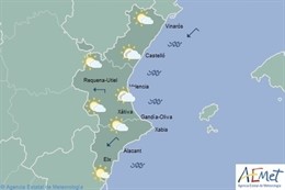 Predicción del tiempo en la Comunitat Valenciana para este sábado