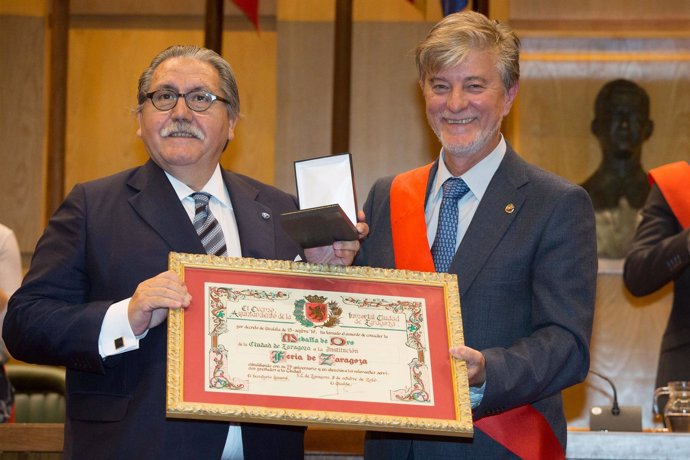 Manuel Teruel, presidente de la Feria, junto al alcalde