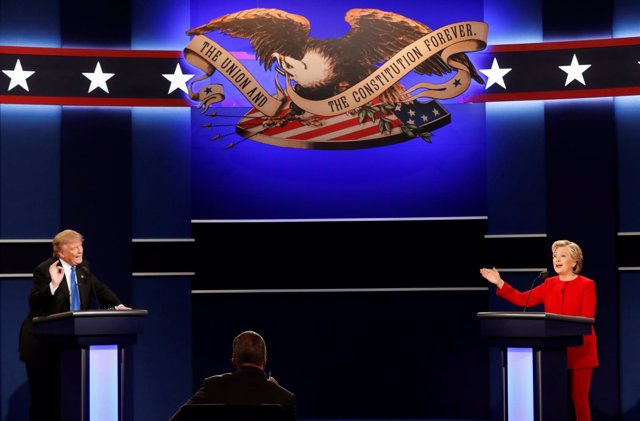 Hillary Clinton y Donald Trump en el primer debate presidencial