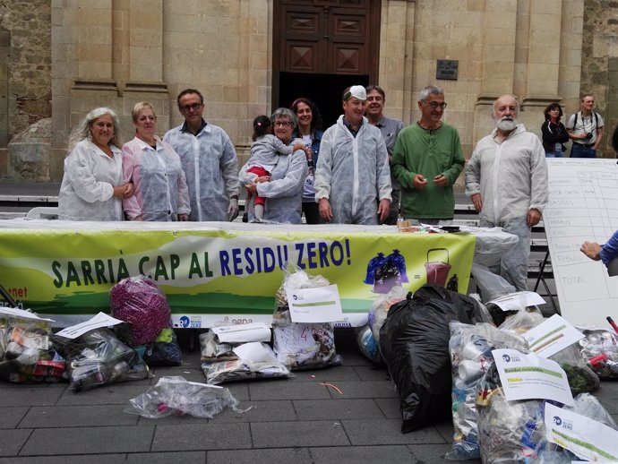 Recogida de residuos en Sarrià (Barcelona)