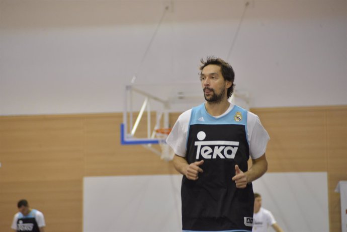 Sergio Llull, entrenando