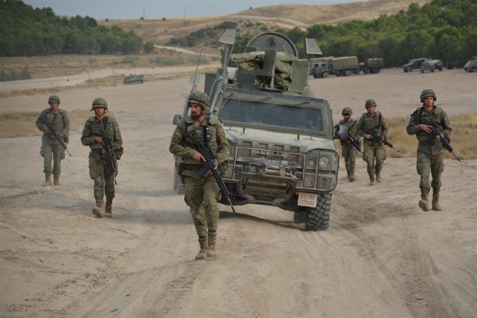 Uno de los ejercicios de la Brimz X preparatorios para la misión en Líbano