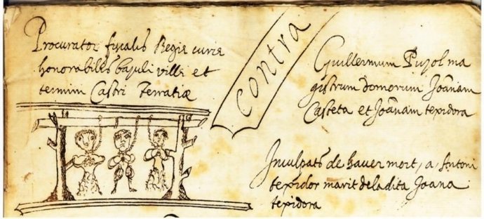 Uno de los documentos digitalizados sobre procesos judiciales