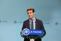 Casado recuerda al PSOE que Javier Fernández sacó adelante unos presupuestos con el apoyo del PP