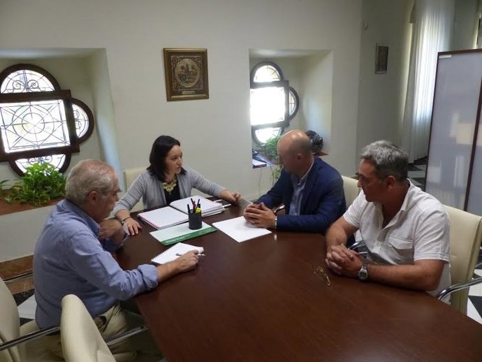 Crespín durante el encuentro con el sindicato CSIF Justicia