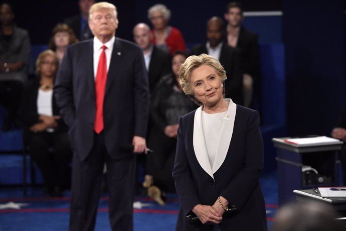 Segundo debate televisado entre Clinton y Trump