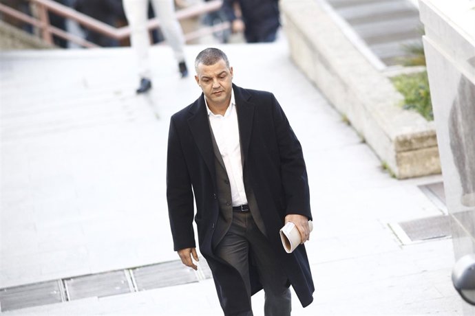 Miguel Ángel Flores a su llegada al juicio por el Madrid Arena