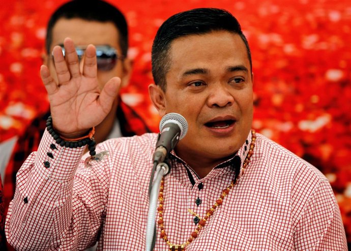 Jatuporn Prompan, uno de los principales dirigentes de 'camisas rojas' 