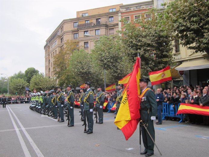Acto en Pamplona para conmemorar la festividad de la Guardia Civil
