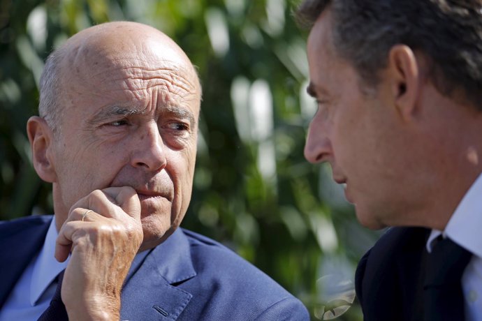 Alain Juppé y  Sarkozy
