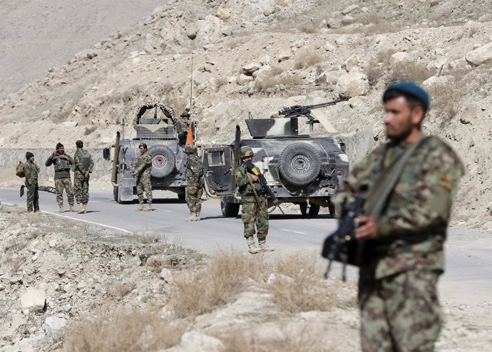 Soldados del Ejército de Afganistán en la provincia de Logar