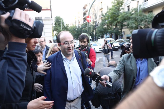 Miquel Iceta en su llegada al Comité Federal del PSOE en Madrid