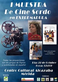 La I Muestra de Cine Sordo de Extremadura proyectará tres películas el 22 de octubre en Mérida 