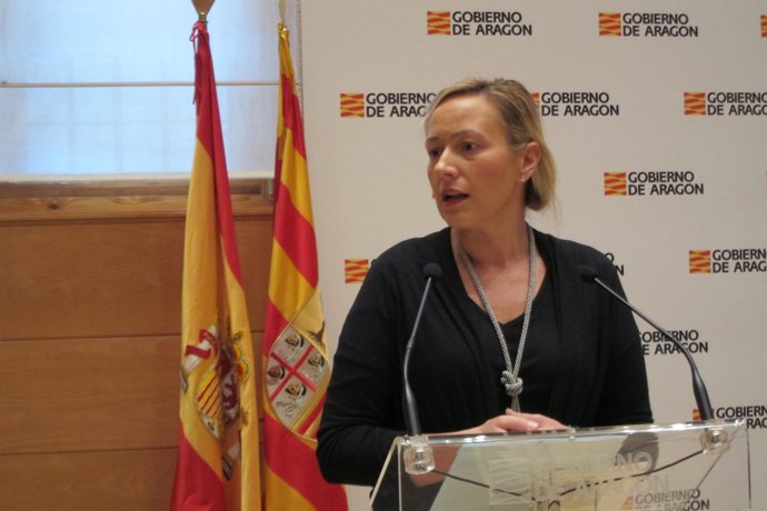 La consejera de Economía, Marta Gastón, este viernes en la rueda de prensa.