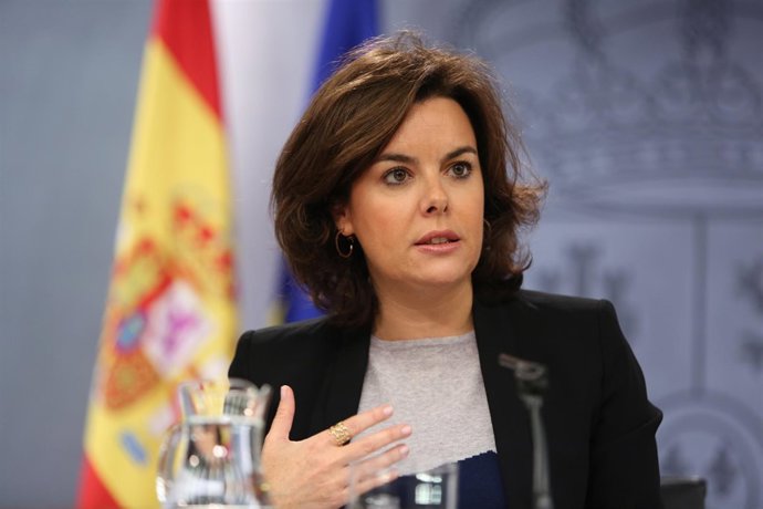 Rueda de prensa de Soraya Sáenz de Santamaría tras el Consejo de Ministros