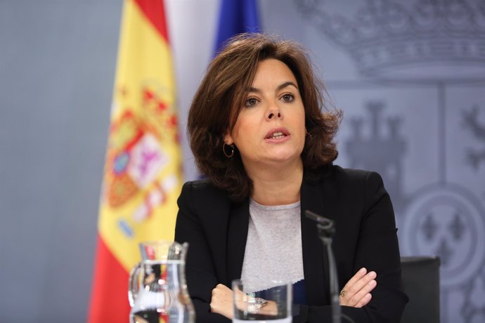 Rueda de prensa de Soraya Sáenz de Santamaría tras el Consejo de Ministros