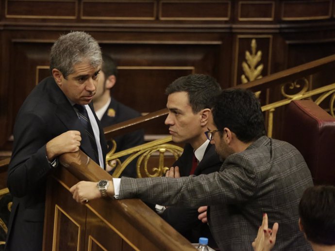 Francesc Homs, Pedro Sánchez y Antonio Hernando