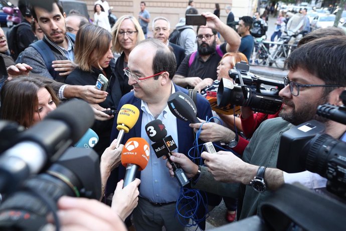 Miquel Iceta en su llegada al Comité Federal del PSOE en Madrid