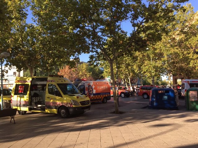 Dispositivo sanitario en un incendio en Pinto