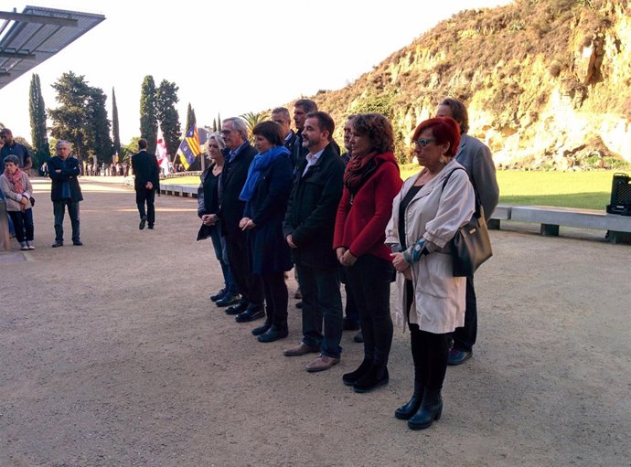 Homenaje de los concejales del Ayuntamiento de Barcelona a Lluís Companys