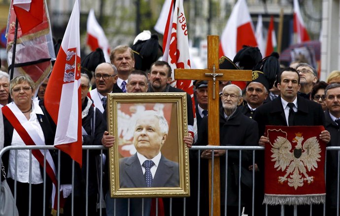 Ceremonia en recuerdo de Lech Kaczynski