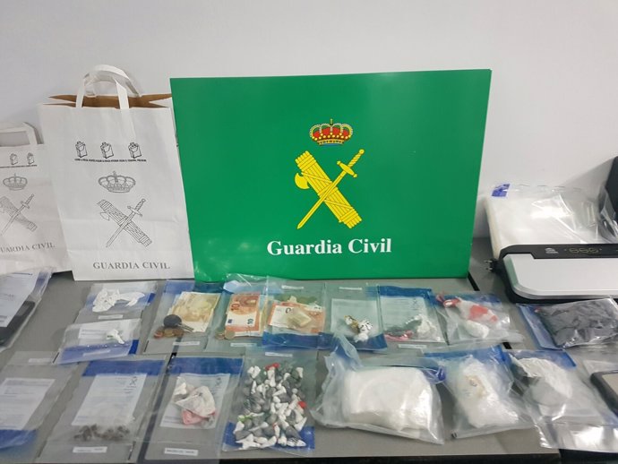 Droga intervenida en Ourense en un operativo con seis detenidos