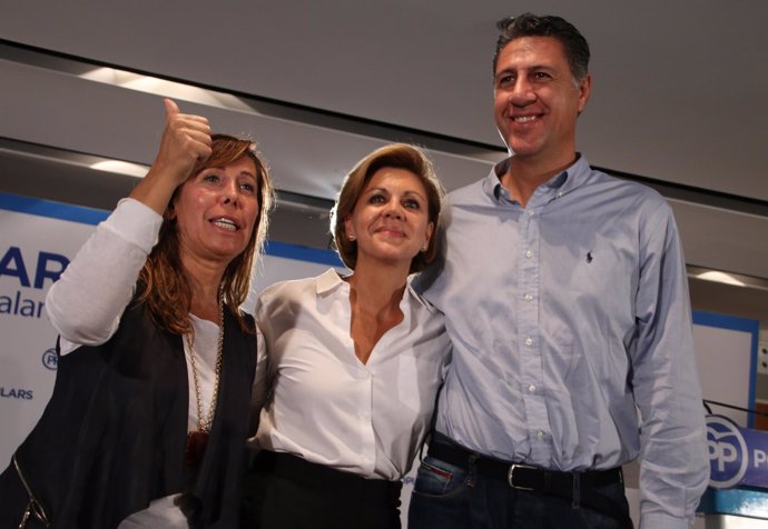 Alícia Sánchez-Camacho, Dolores de Cospedal y Xavier García Albiol (PP)