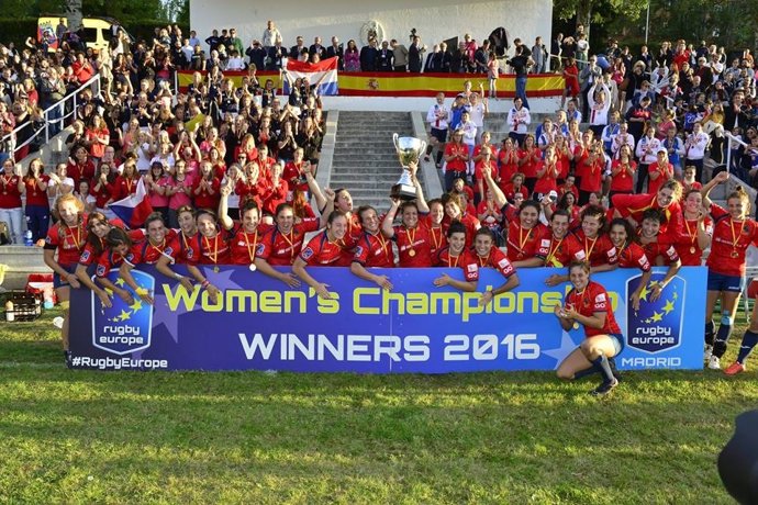 La selección española femenina de rugby, campeona de Europa