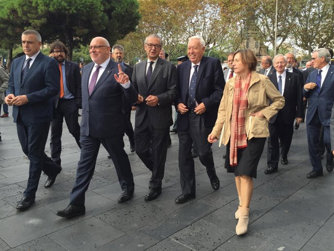 Inauguración del Salón Náutico de Barcelona con el ministro J.M.García Margallo
