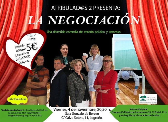 Cartel de la Negociación obra de teatro