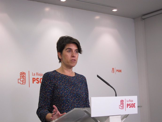 La diputada del PSOE, Nuría del Río, en rueda de prensa