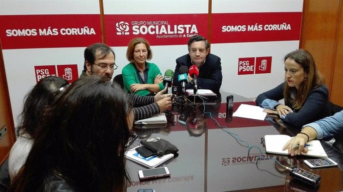 Rueda de prensa del PSOE de A Coruña.