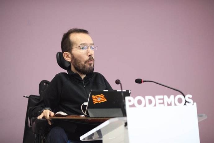 Pablo Echenique en rueda de prensa