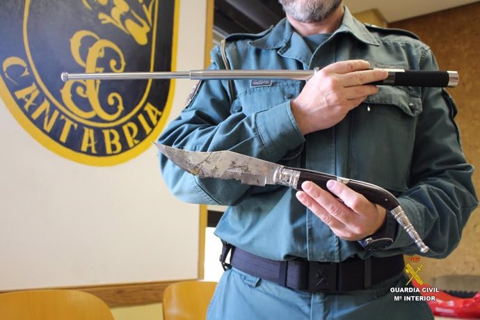 Armas incautadas por la Guardia Civil