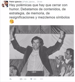 Tuit de Pablo Iglesias sobre el PSOE