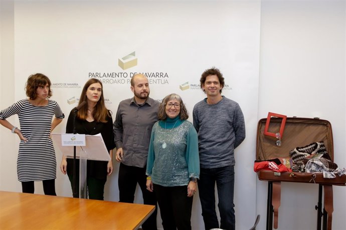 Rueda de prensa en el Parlamento de Navarra