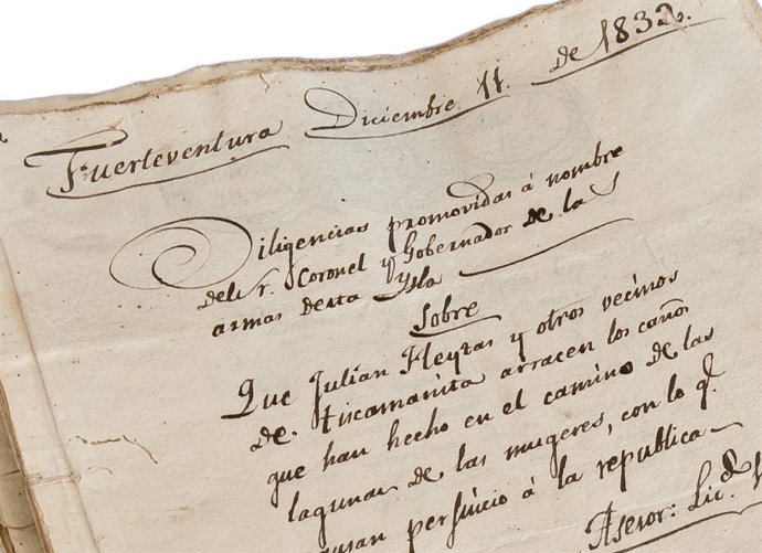 Documento del archivo de Betancuria