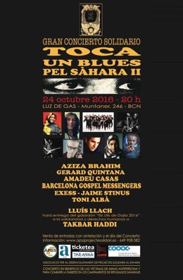 Cartel del concierto 'Toca un blues pel Sàhara II'