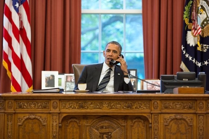 Barack Obama en el despacho oval