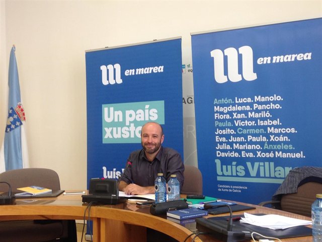 Luís Villares, portavoz del Grupo de En Marea, en rueda de prensa