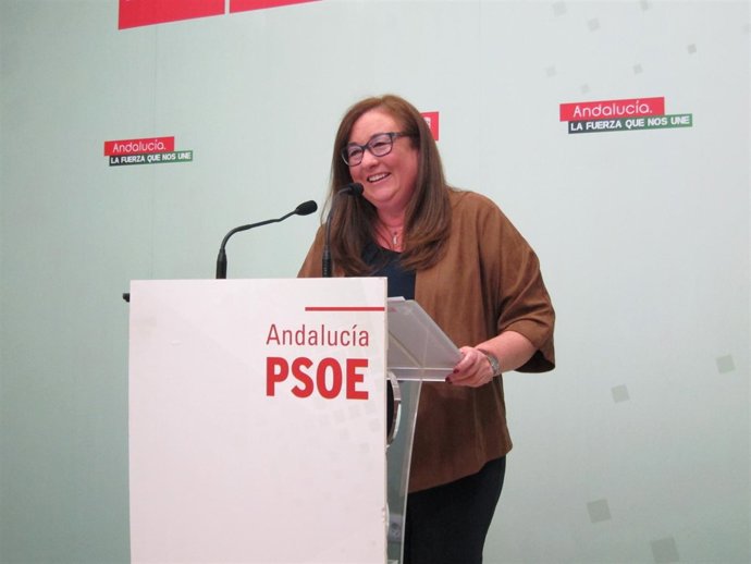 Soledad Pérez en la sede del PSOE de Córdoba