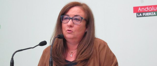 Soledad Pérez en la sede del PSOE de Córdoba