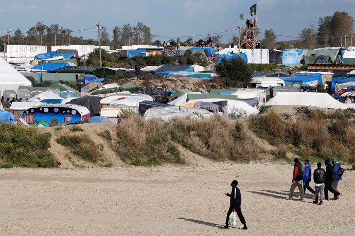 Campamento de inmigrantes en Calais