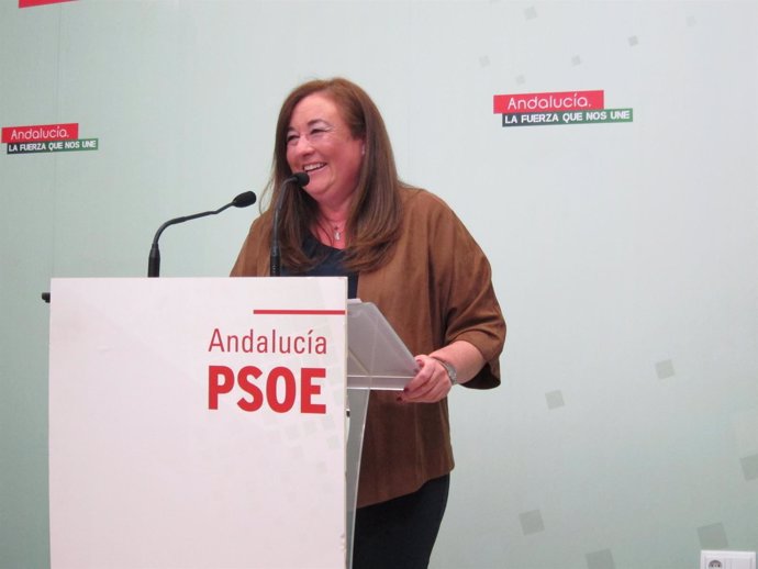 Soledad Pérez en la sede del PSOE de Córdoba