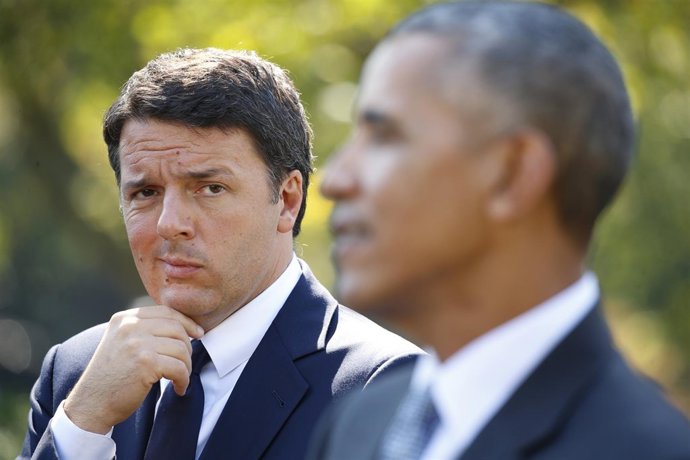 Barack Obama y el primer ministro italiano, Matteo Renzi