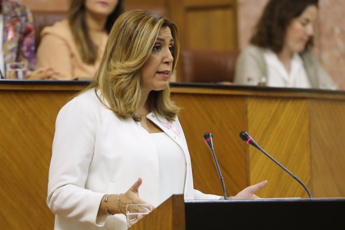 Susana Díaz, en el Debate sobre el Estado de la Comunidad en el Parlamento.